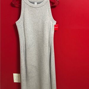 SPANX Heather Gray Midi Dress
